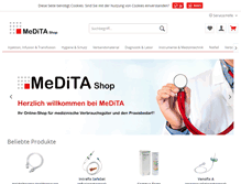 Tablet Screenshot of medita-shop.de